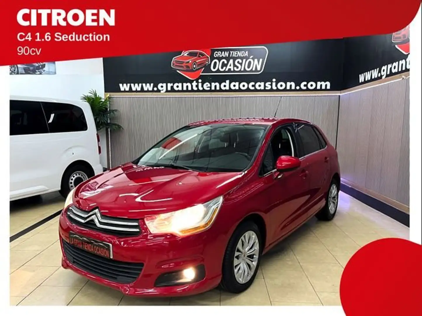 Citroen C4 1.6HDi Seduction Rojo - 1