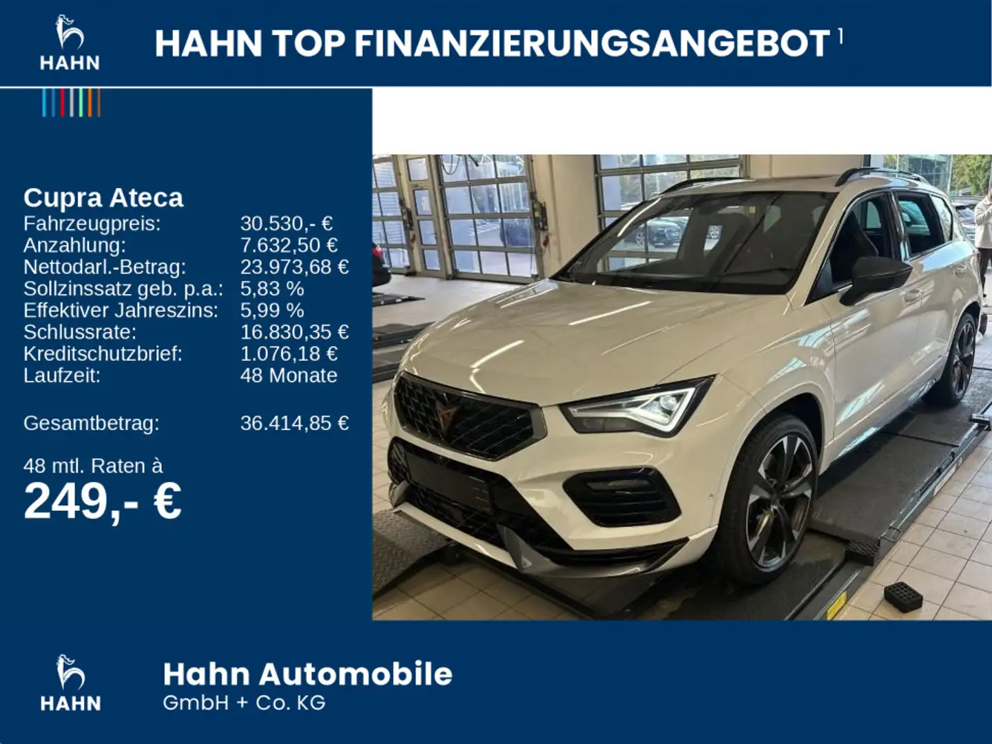 CUPRA Ateca 2.0TSI DSG 4Drive ACC Pano LED Navi 360° Weiß - 2