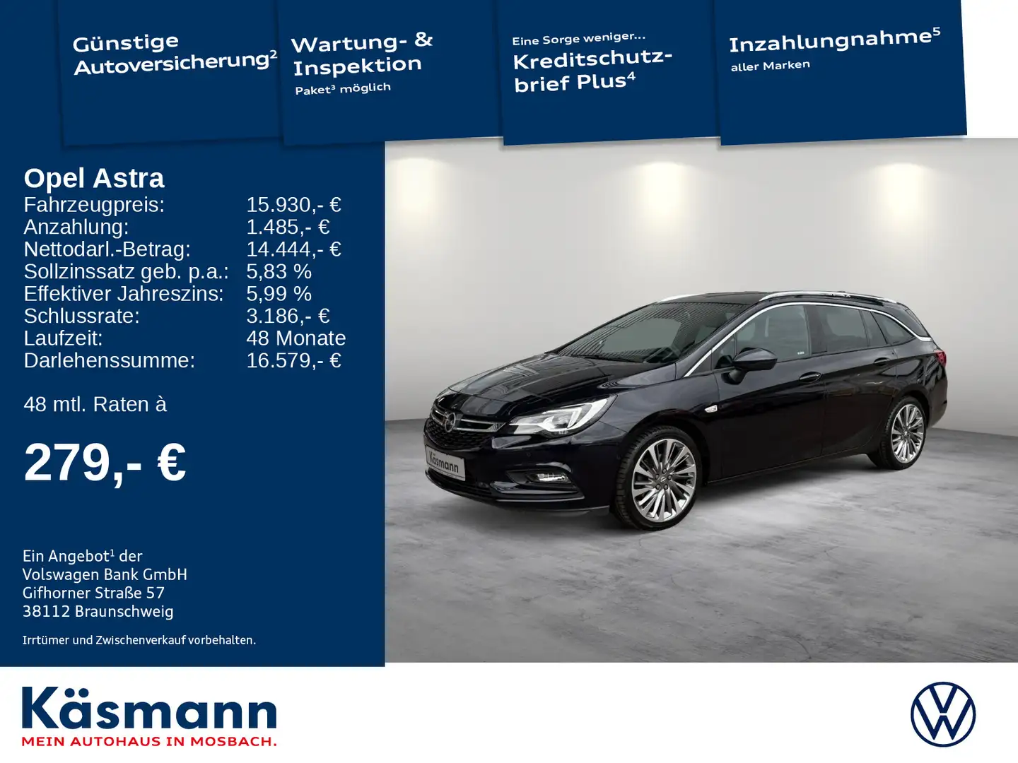 Opel Astra K Sports Tourer 1.6 Ultimate STANDH AHK Azul - 1