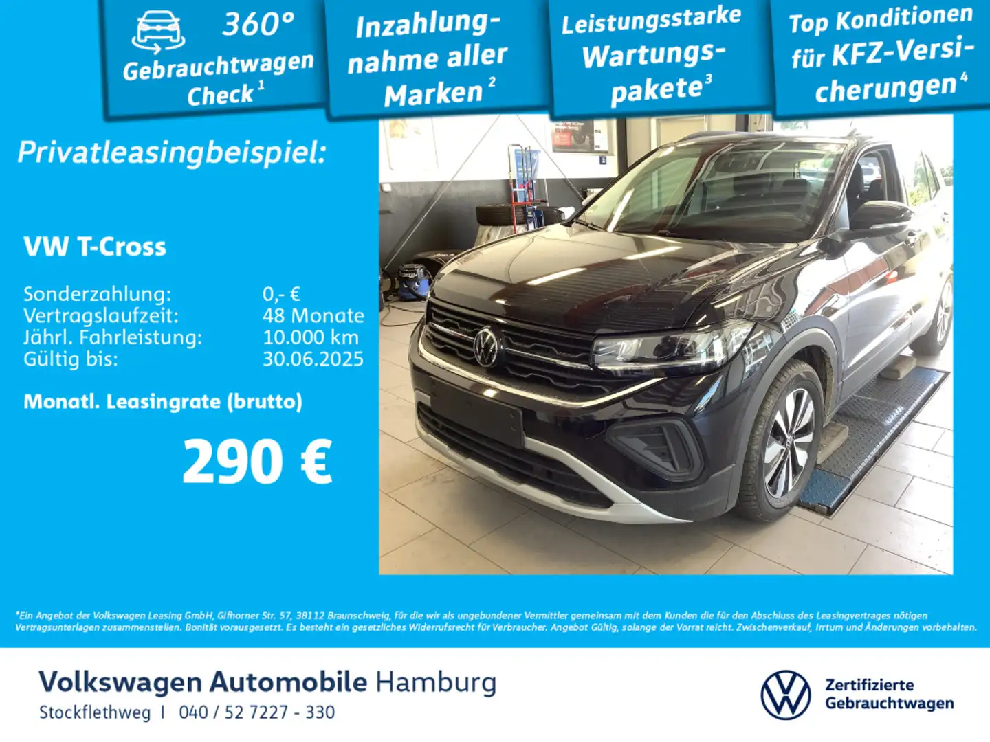 Volkswagen T-Cross 1.0 TSI Goal Navi AppleCarPlay Sitzhzg Schwarz - 1