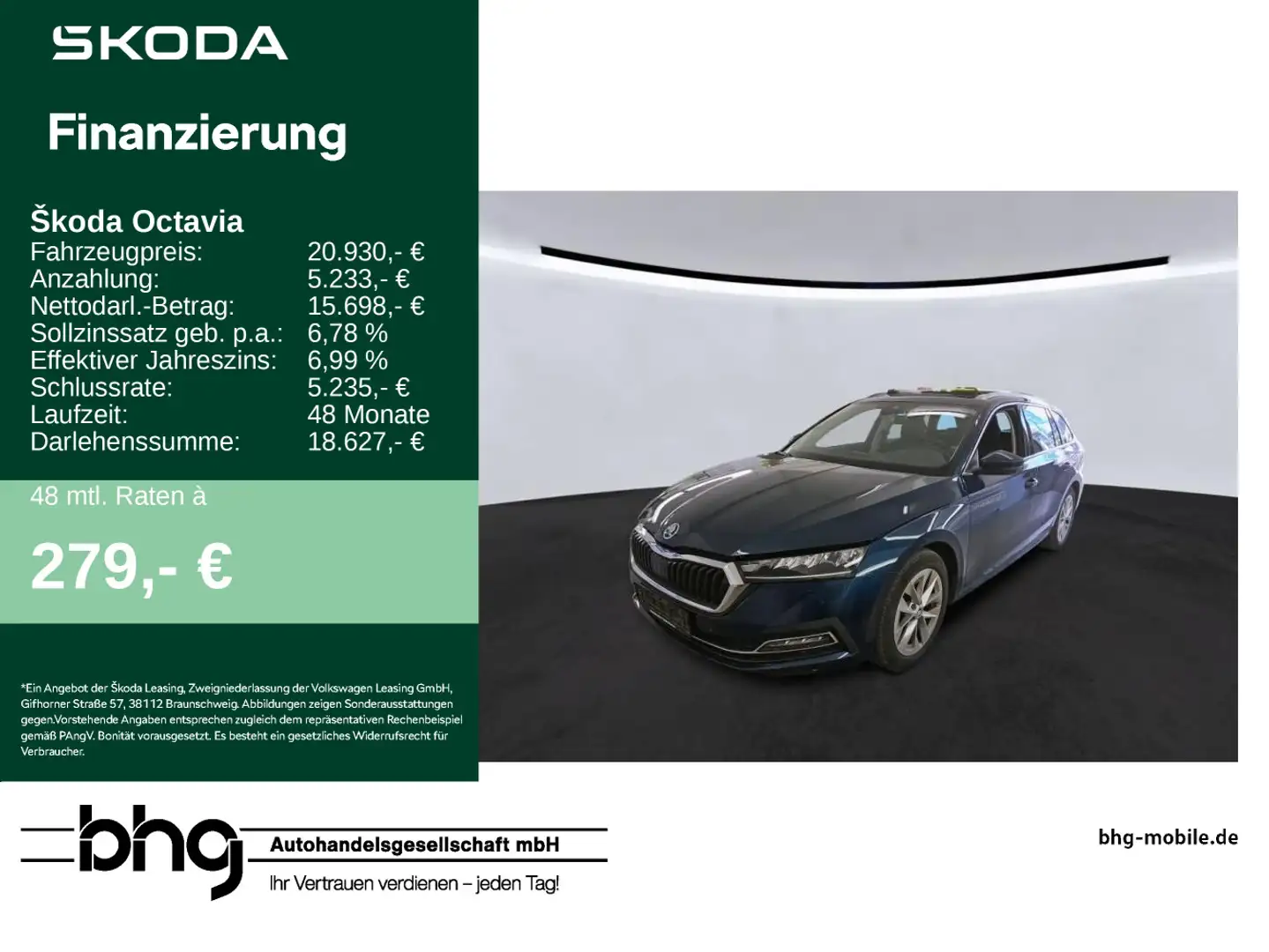 Skoda Octavia Combi 1.0 TSI *PANO*LED*DAB* Blau - 1