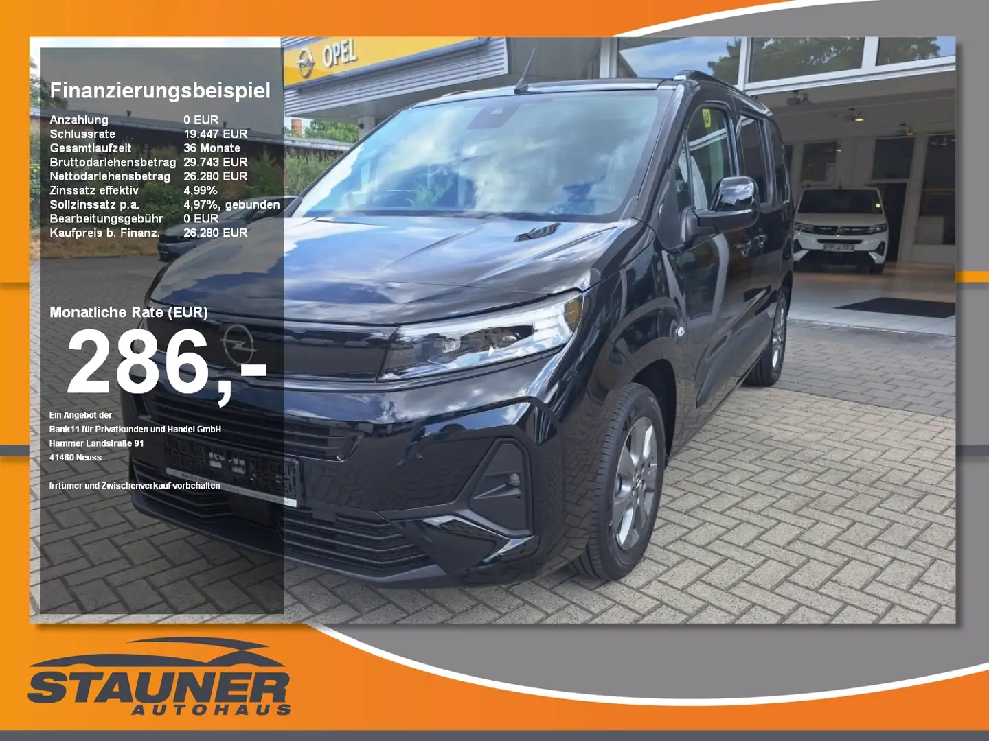 Opel Combo Life E 1.2 Turbo Lenk-Sitzheizung, LED Matrix Scheinwer Schwarz - 1