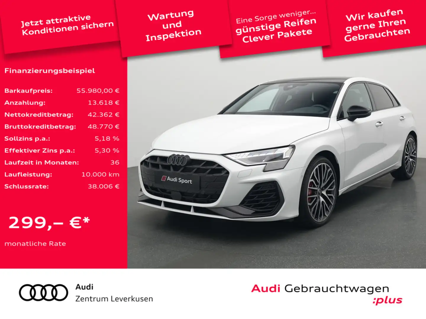 Audi S3 quattro S tronic SPORTABGAS ACC SHZ PDC KLIMA Grau - 1