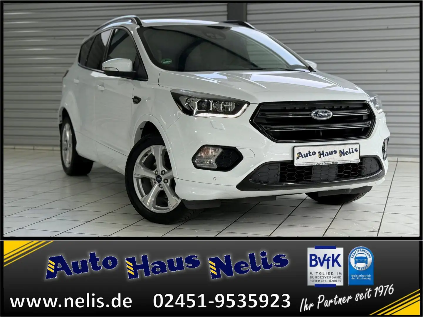 Ford Kuga 1,5 EcoBoost ST-Line R-Cam Bi-Xenon AHK DAB Blanc - 1