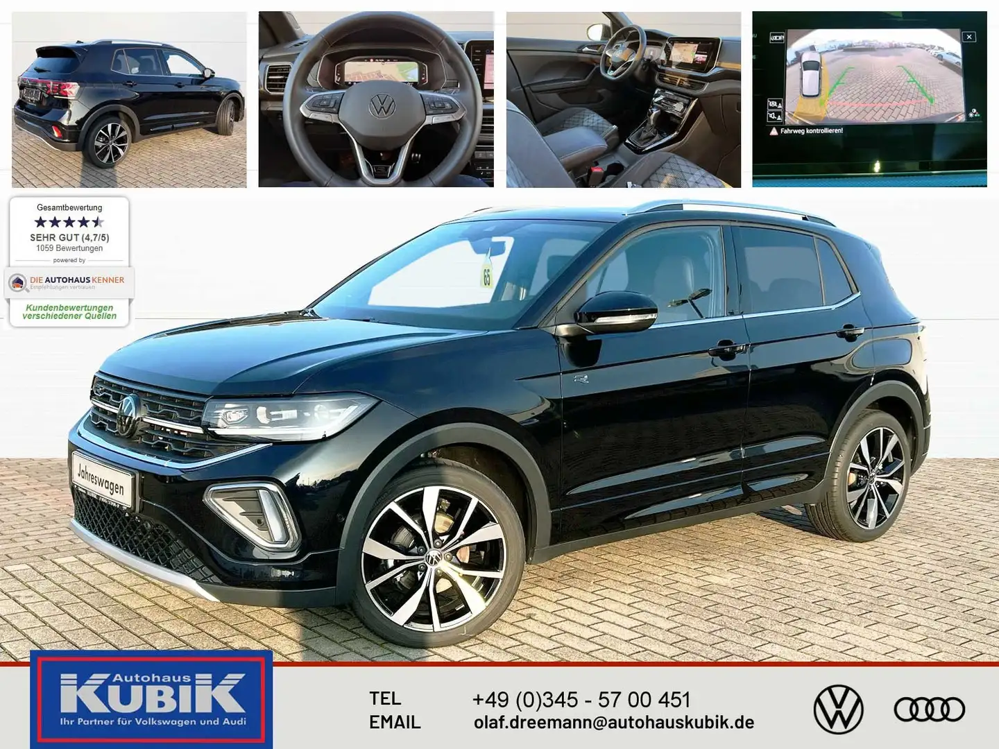 Volkswagen T-Cross R-Line 1.5 TSI DSG+IQ.Light+Digital Cockpit Pro+ Schwarz - 1