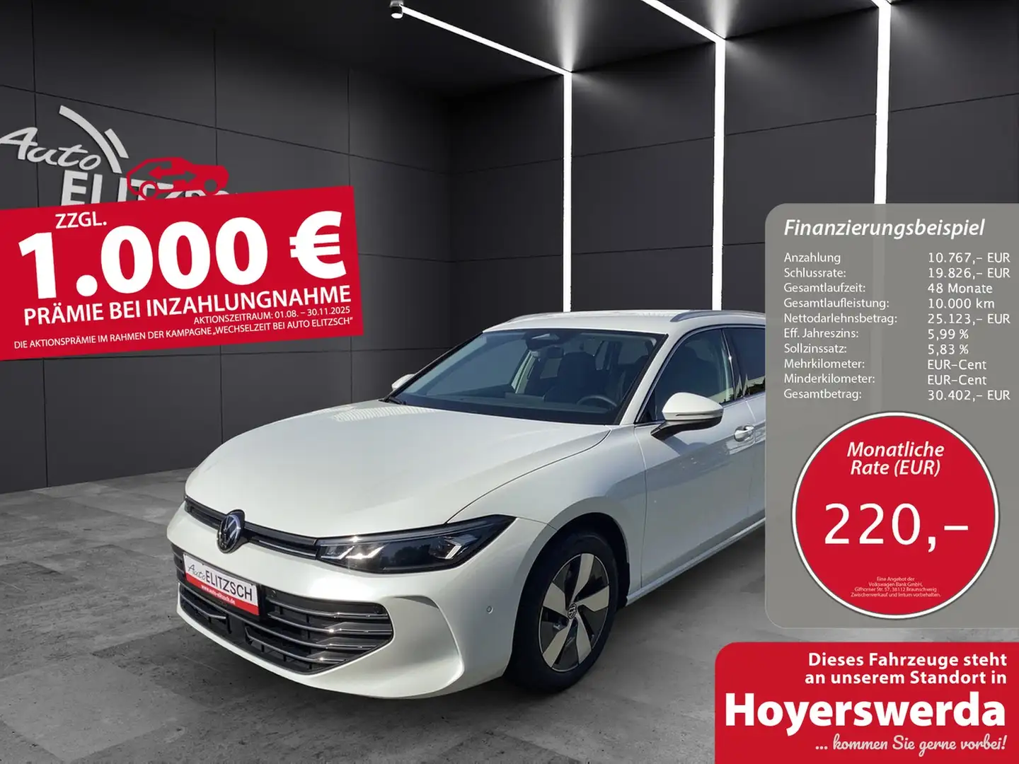 Volkswagen Passat TDI Elegance DSG LED ACC AHK NAVI TRAILERASSIST Weiß - 1