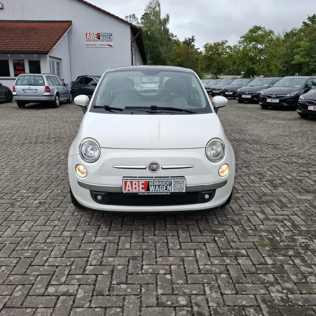 Fiat 500 1.2 Klima & Panoramadach Weiß - 1
