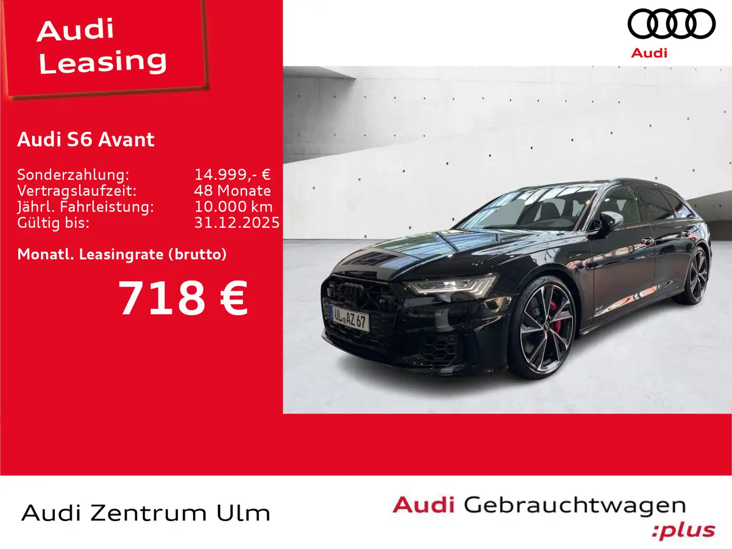 Audi S6 TDI qu 21 AHK B&O HuD NAVI PANO STANDH Schwarz - 1