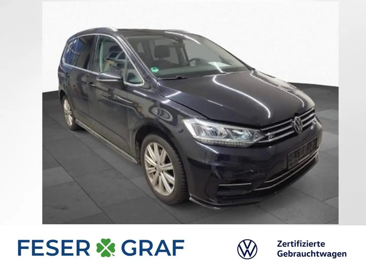 Volkswagen Touran Highline 1.5 TSI DSG Navi Kamera AHK LED Schwarz - 1