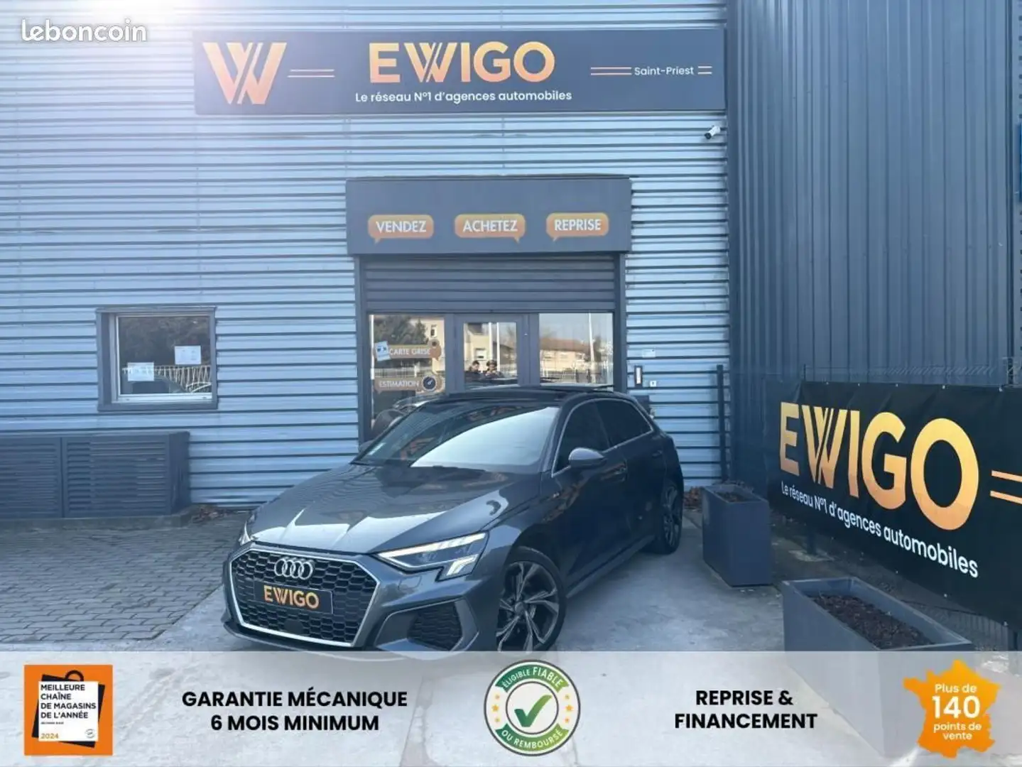 Audi A3 1.5 35 TFSI 150ch BVA- TOIT OUVRANT- CARPLAY- CAME Gris - 1