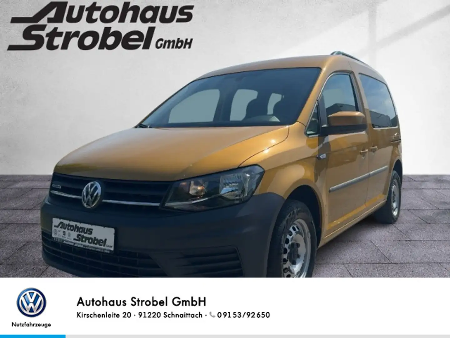 Volkswagen Caddy 1.4 CNG Trendline AHK ACC Parkp. Bluet. Si Gelb - 1