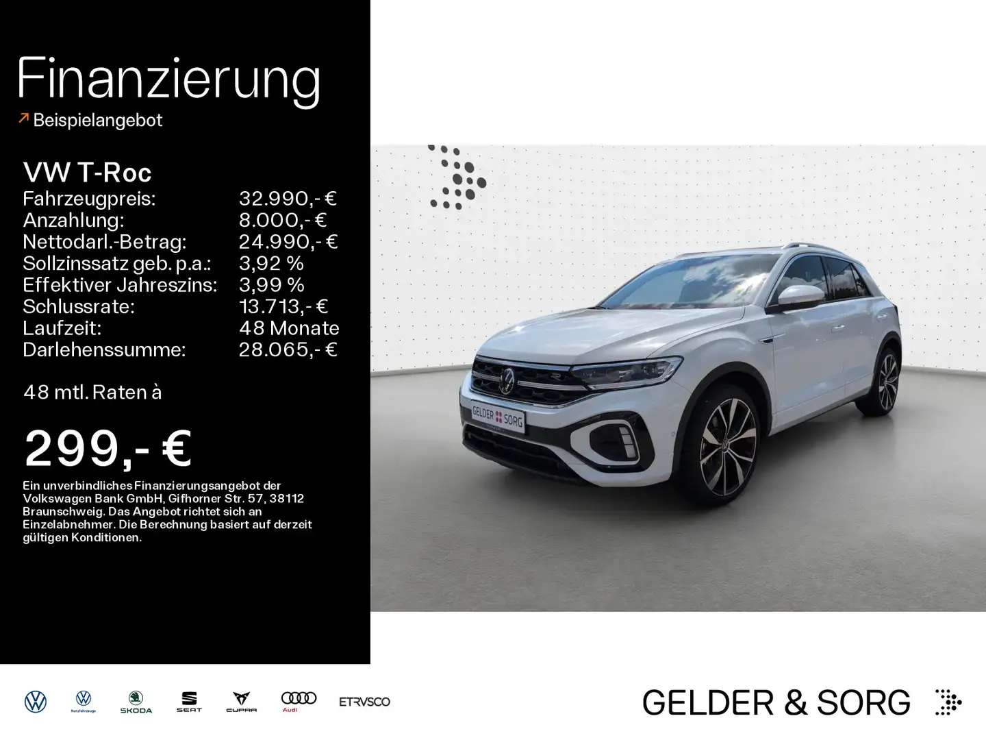 Volkswagen T-Roc R-Line 1.5 TSI Pano*ACC*AHK*Digital*Matrix Weiß - 1
