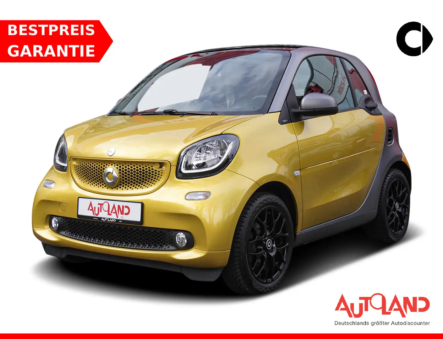smart forTwo fortwo coupe 1.0 *Passion* Panorama Tempomat Gelb - 1