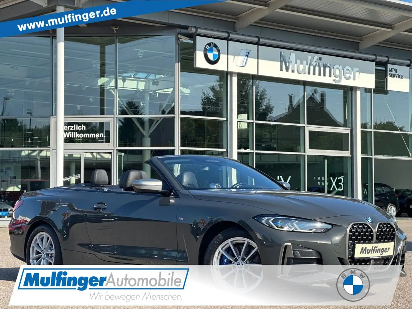BMW 440 Mi xDr.Cabrio Laser HUD ACC Har/Kar Park+ AHK Grijs - 1