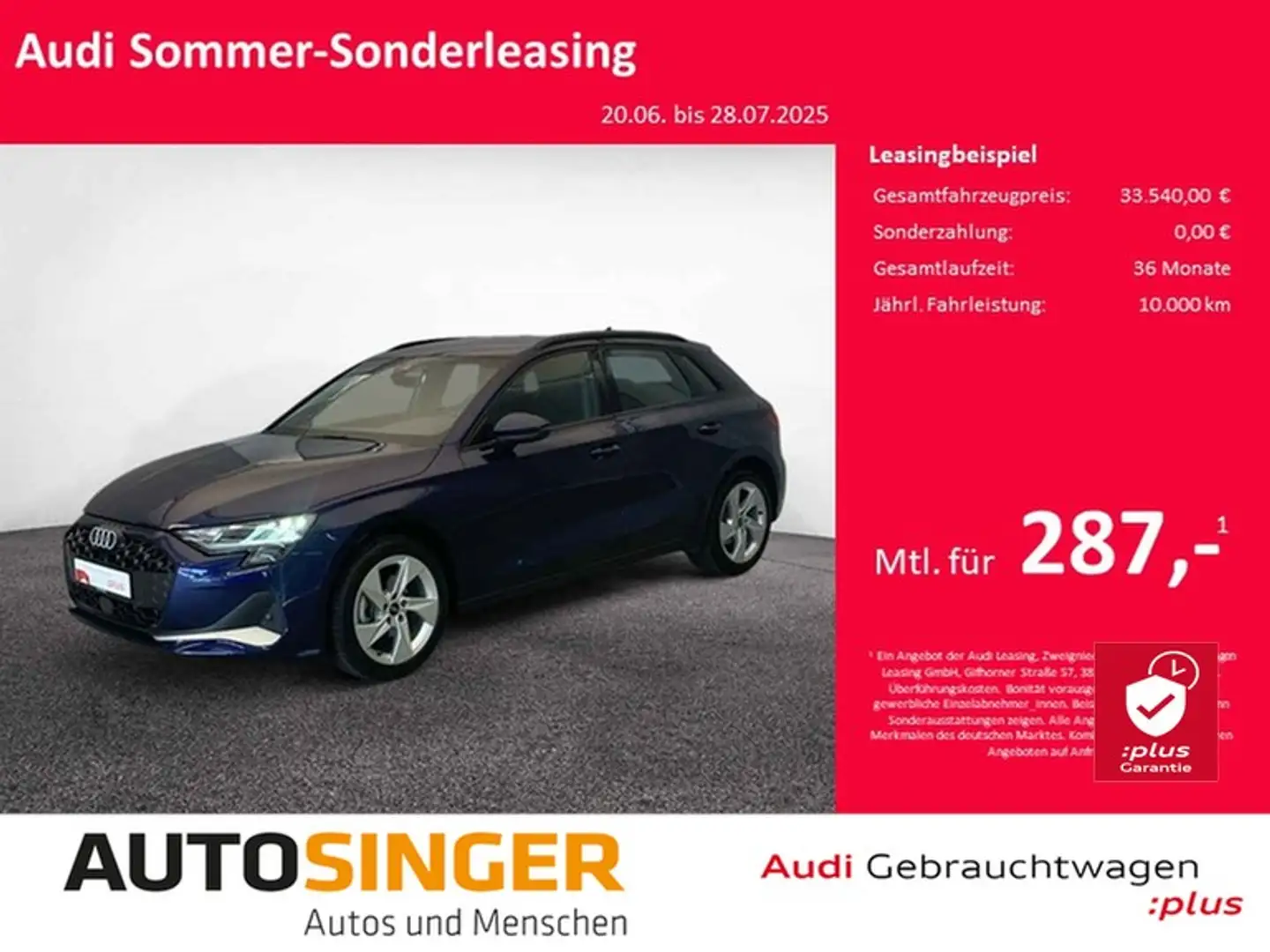 Audi A3 Sportback advanced 35 TFSI S tronic *NAV*GRA* Blau - 1