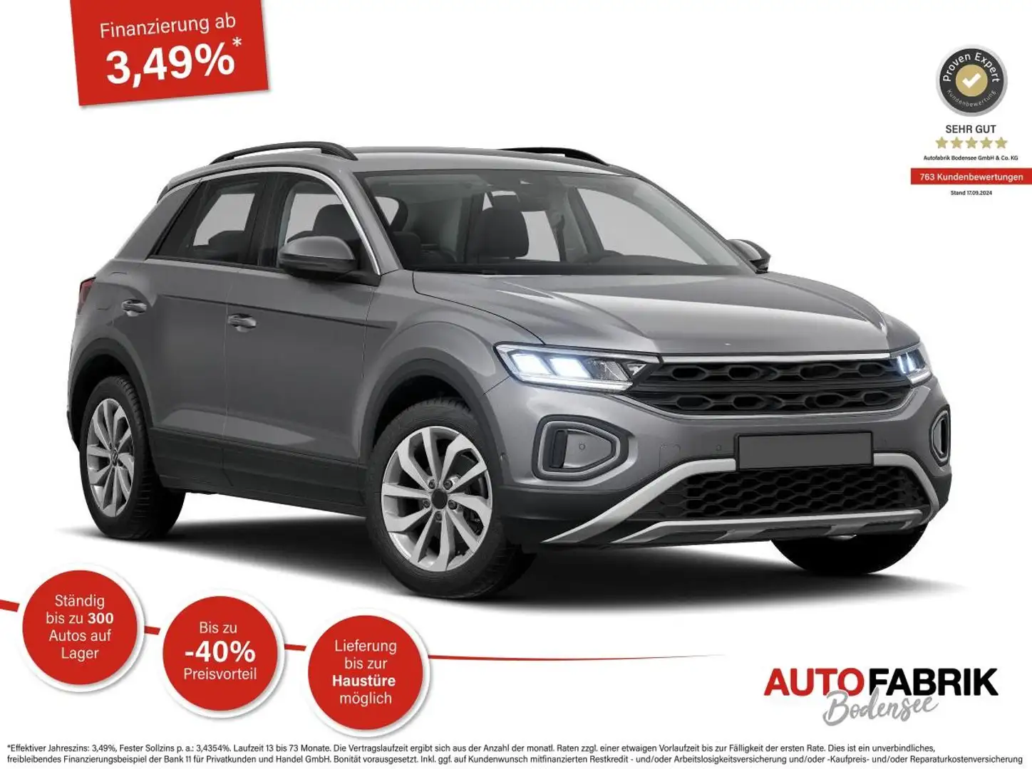 Volkswagen T-Roc Life 1.5 TSI DSG AHK*Android Auto*R2D*SHZ*Keyless* Grau - 1