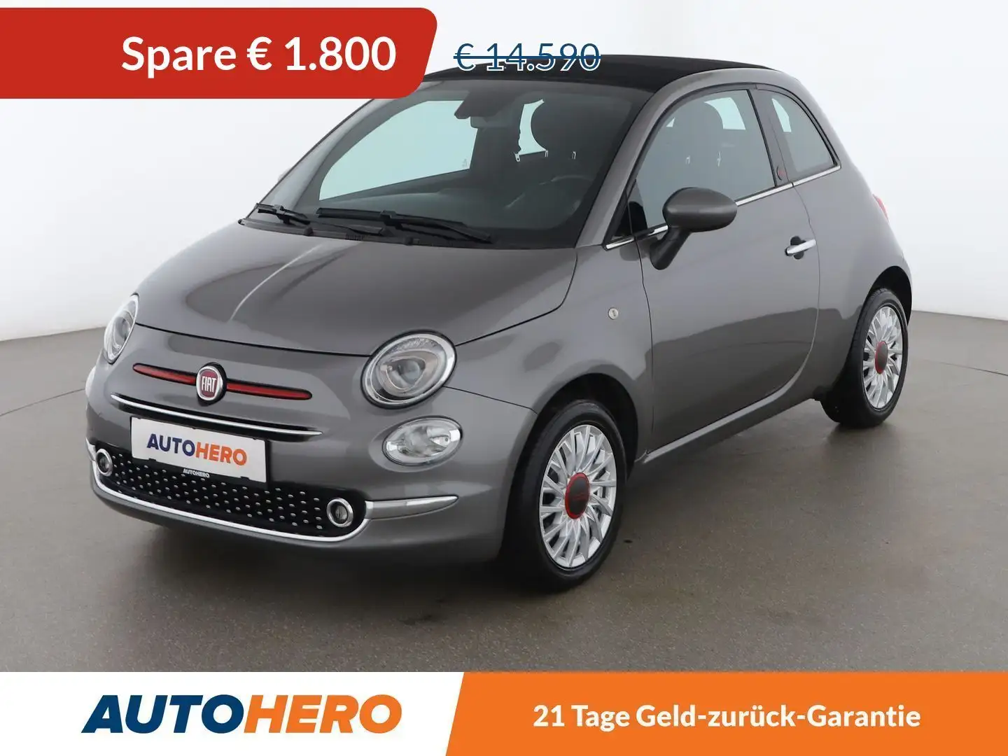 Fiat 500C 1.0 Mild-Hybrid Red *TEMPO*BT*KLIMAAUT* Сірий - 1