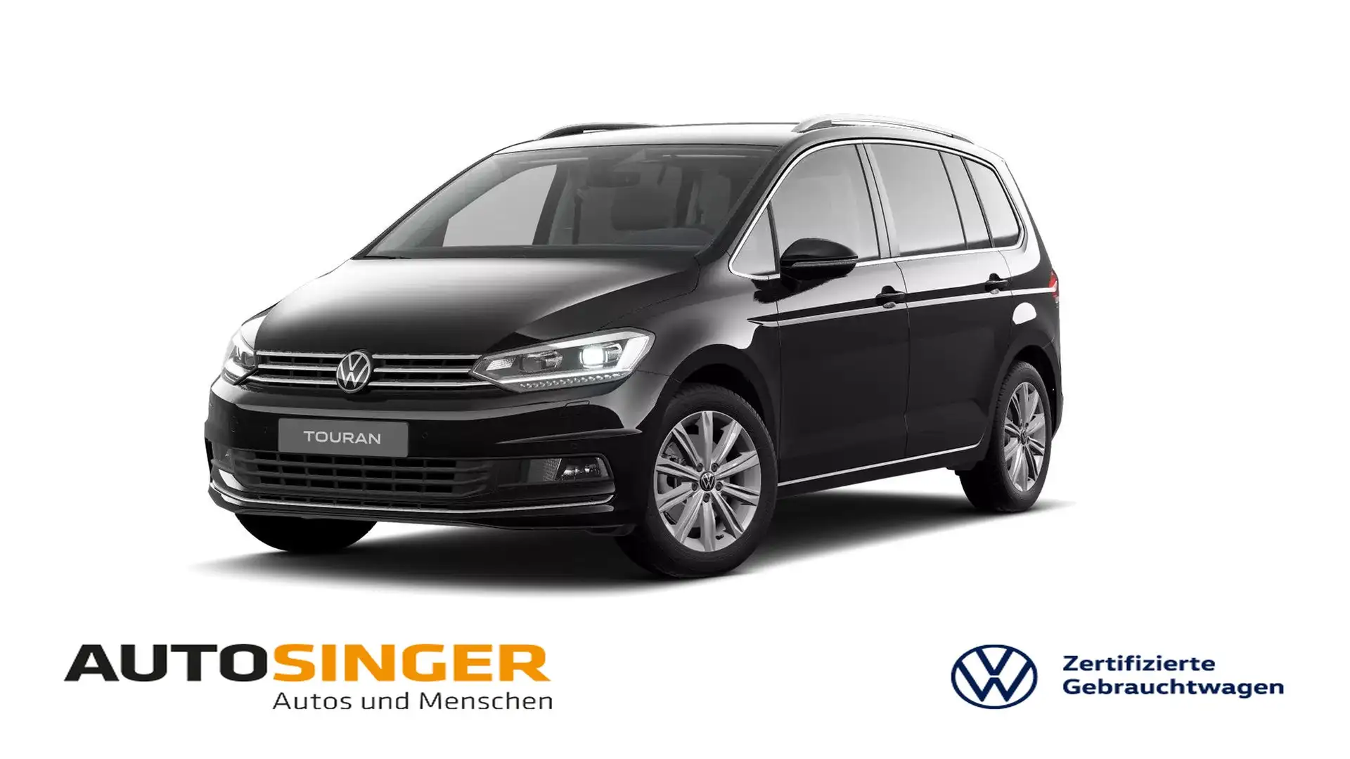 Volkswagen Touran Highline 2,0 TDI DSG 7S *NAV*AHK*ACC*LED* Schwarz - 1