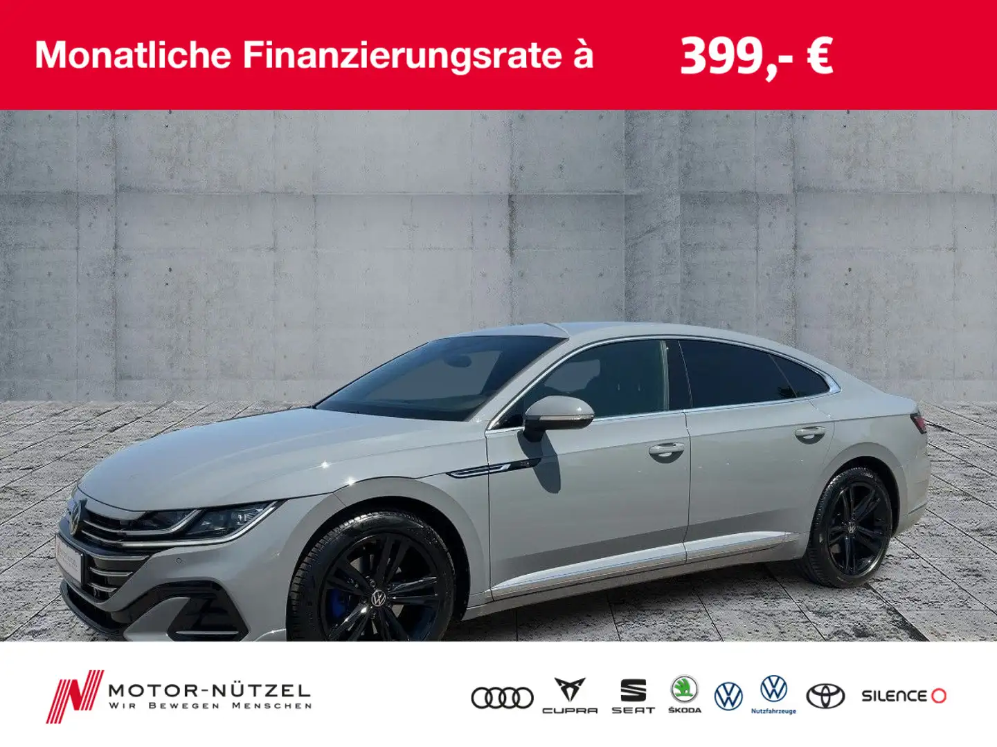 Volkswagen Arteon 2.0TSI DSG R-LINE LED+NAV+ACC+RFK+AHK+18" Grau - 1