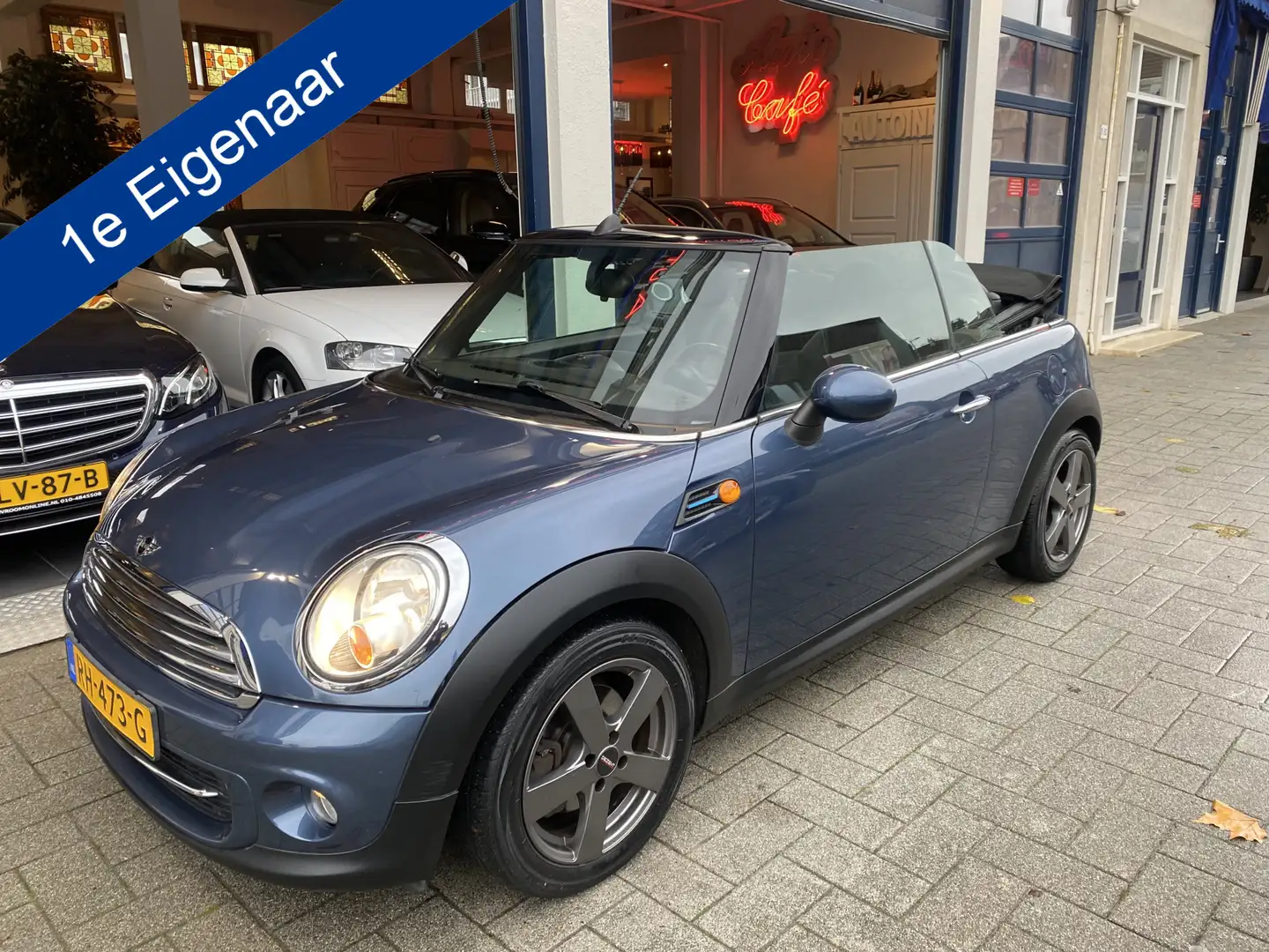 MINI Cooper Cabrio Mini 1.6 Pepper CLIMA/CRUISE/NW APK/TOPSTAAT Blauw - 1