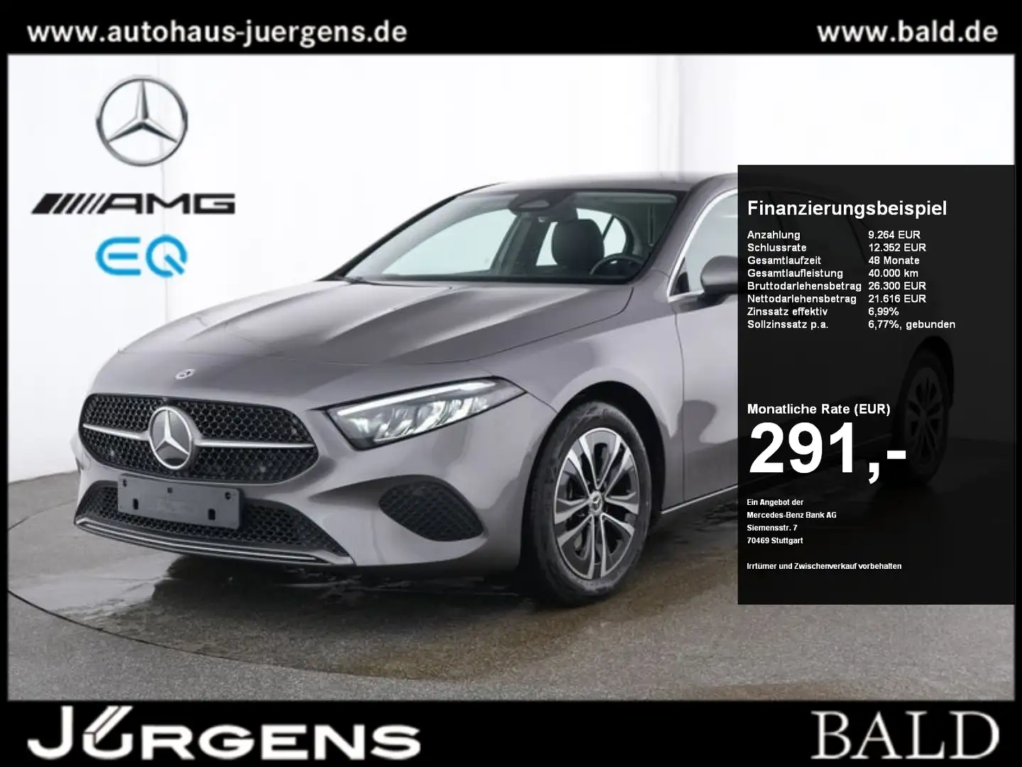 Mercedes-Benz A 200 Progressive/LED/Kamera/Stdhz/Winter/17' Grijs - 1