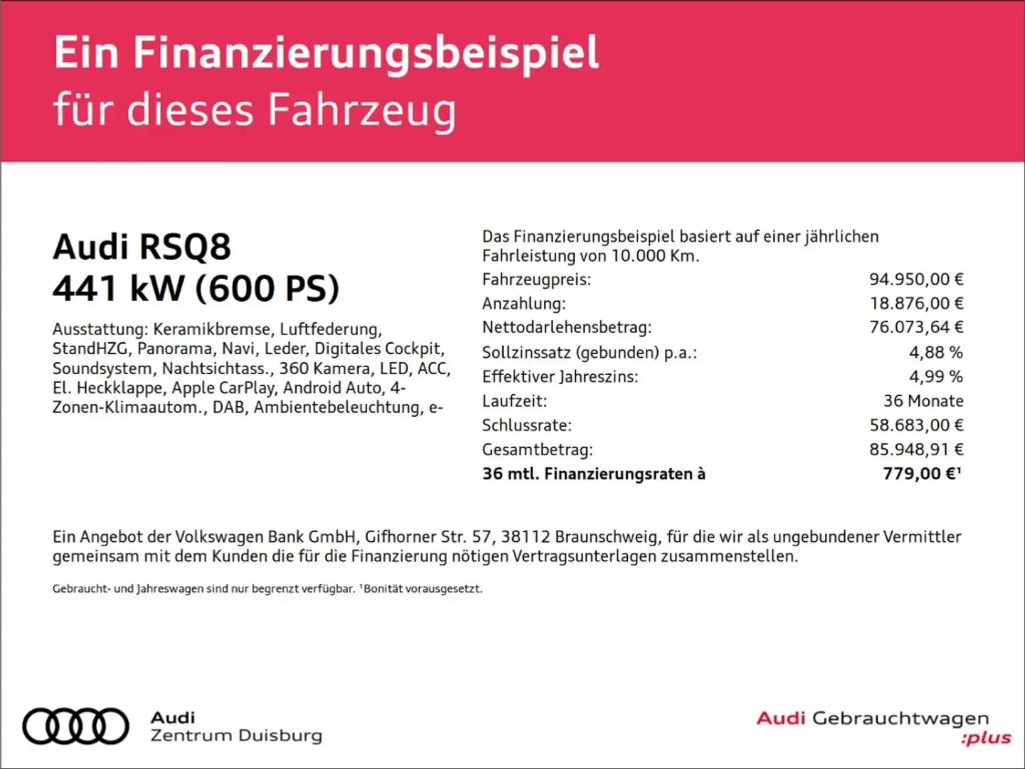 Audi RS Q8 4.0 TFSI quattro  RS-Abgasanlage Sitze / B&O / Pan Wit - 2