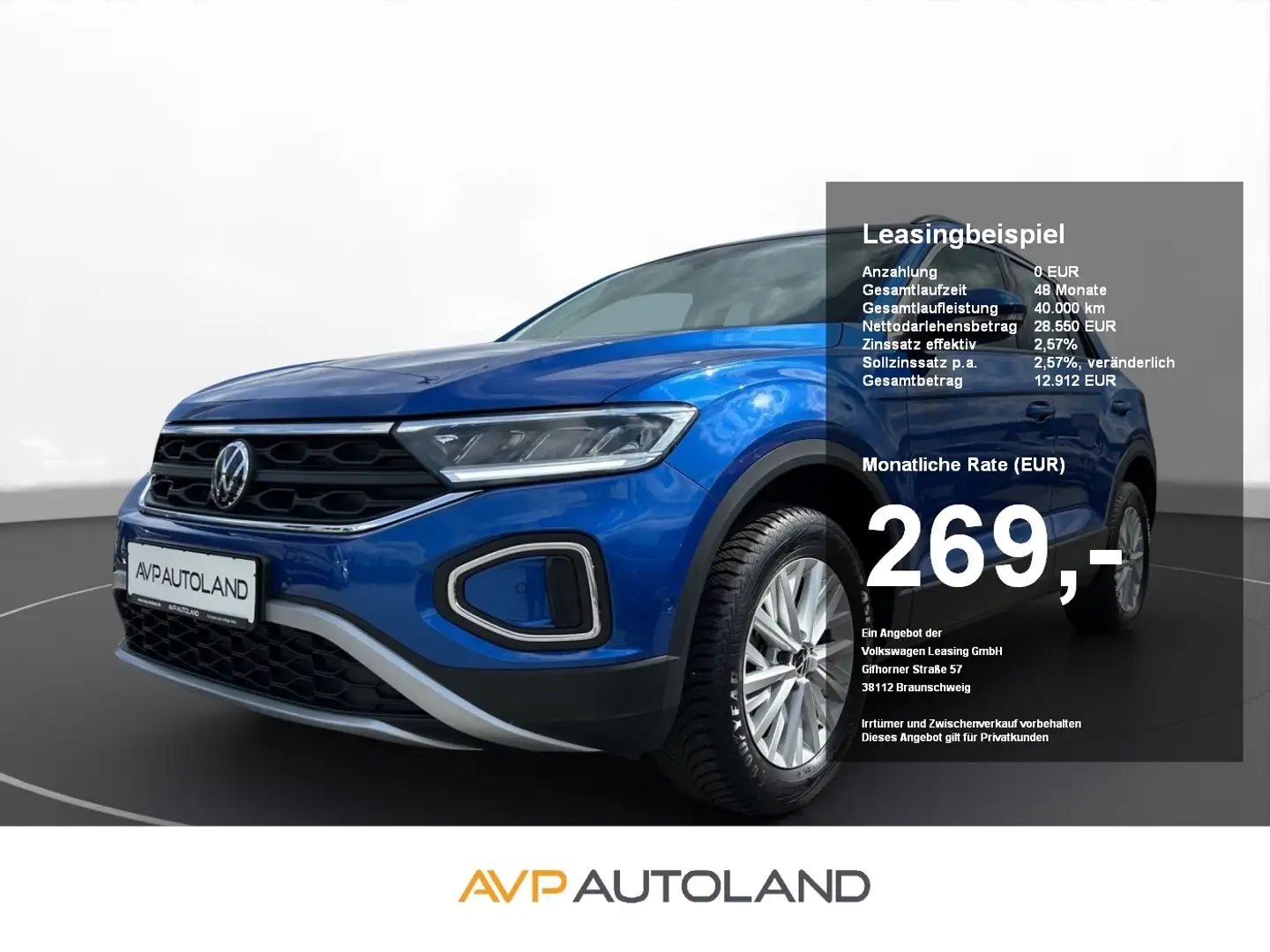 Volkswagen T-Roc 1.5 TSI DSG Life | NAVI | LED | SITZH. | Blau - 1