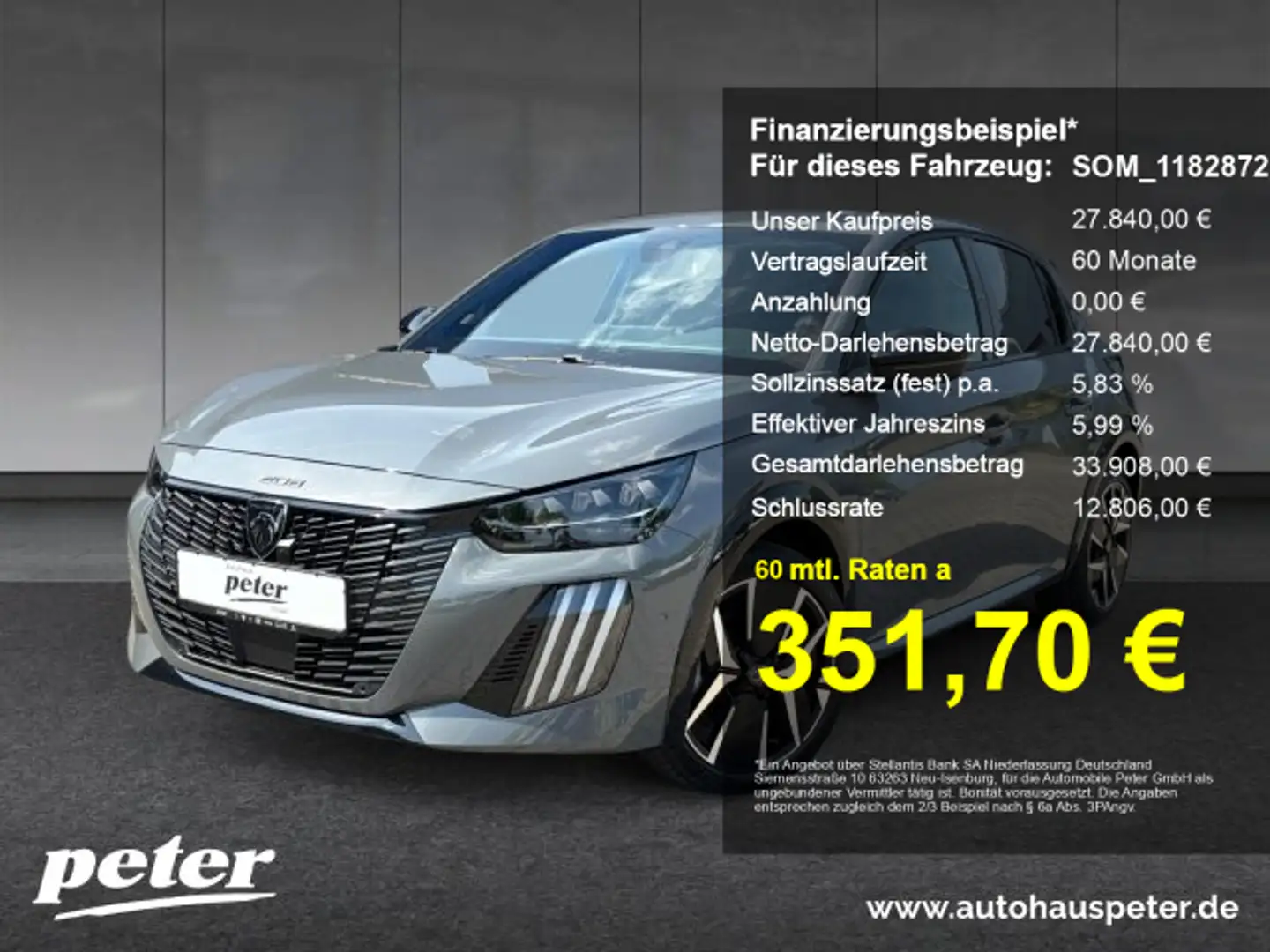 Peugeot 208 208 GT Hybrid 110 +360°Kamera+Navi+Keyless+ Grau - 1