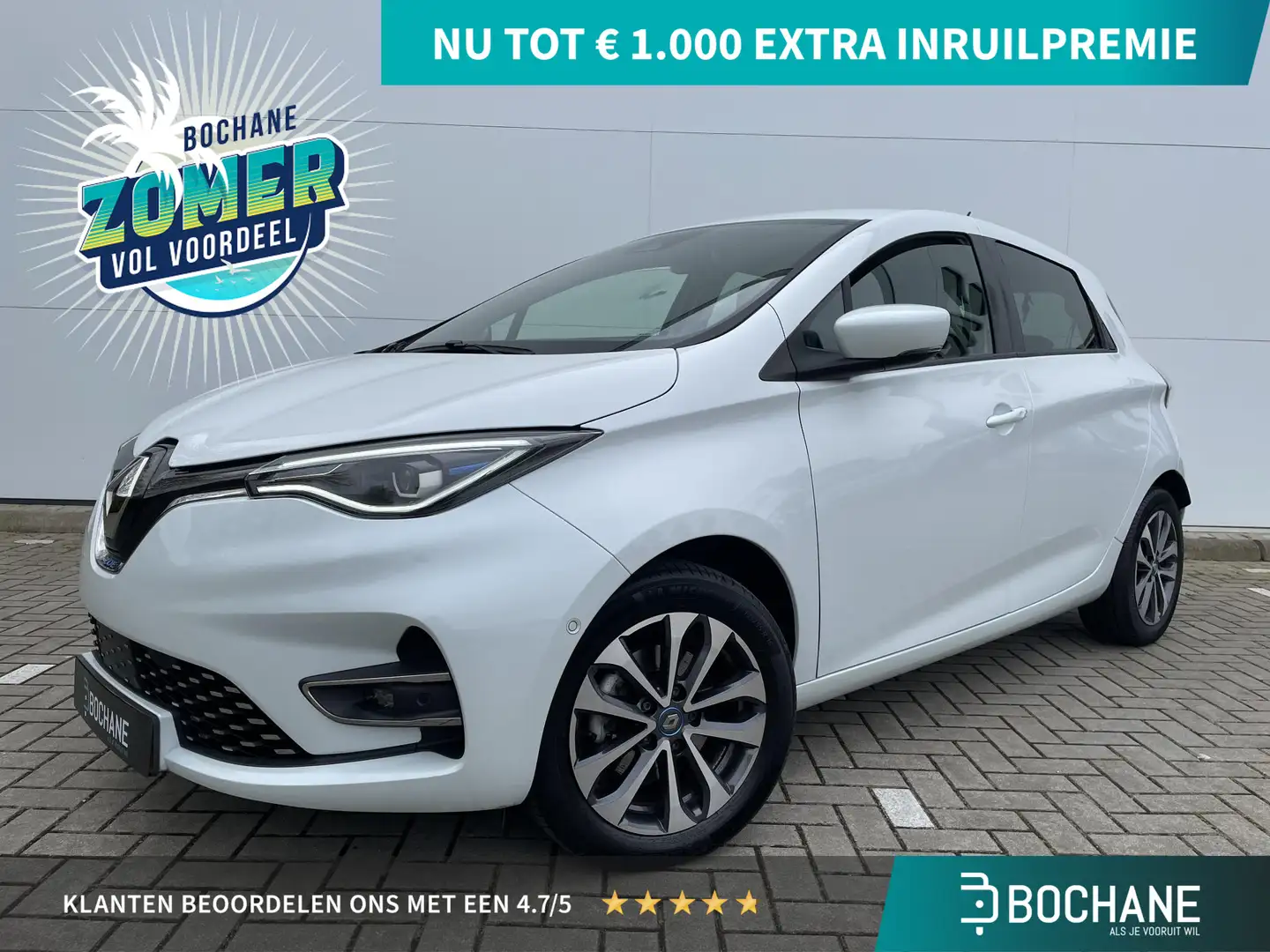 Renault ZOE R135 Intens 52 kWh / Groot Navigatie / Wit - 1