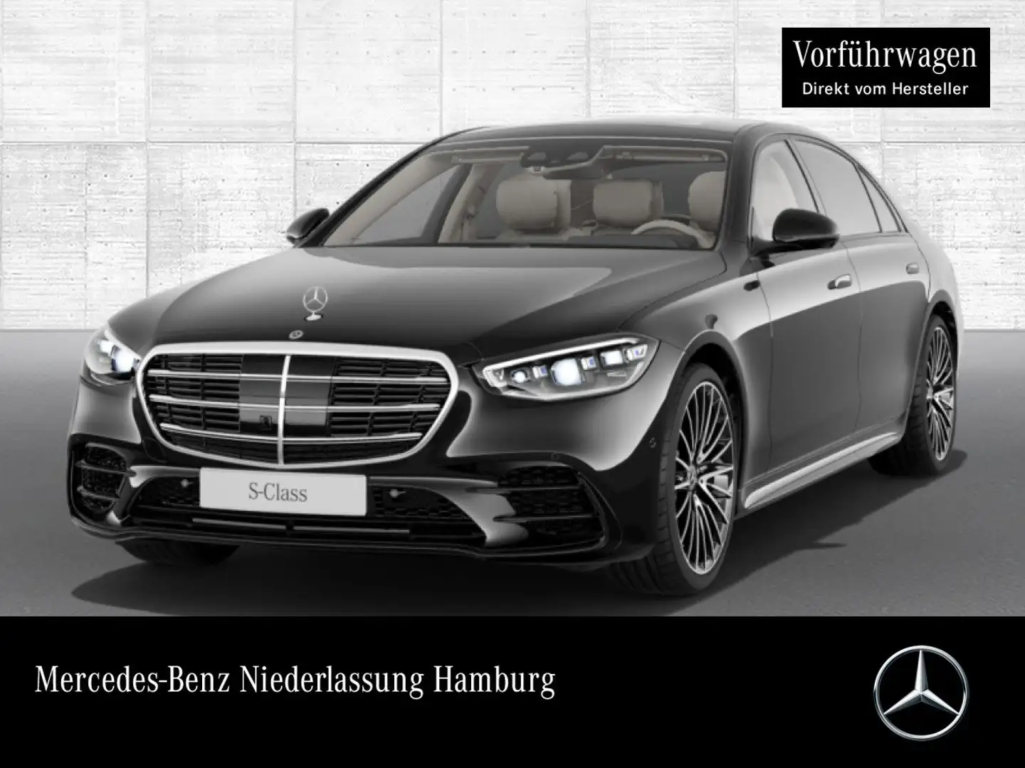 Mercedes-Benz S 450 d L 4M AMG+NIGHT+PANO+360+DIGITAL-L+STHZG Schwarz - 1