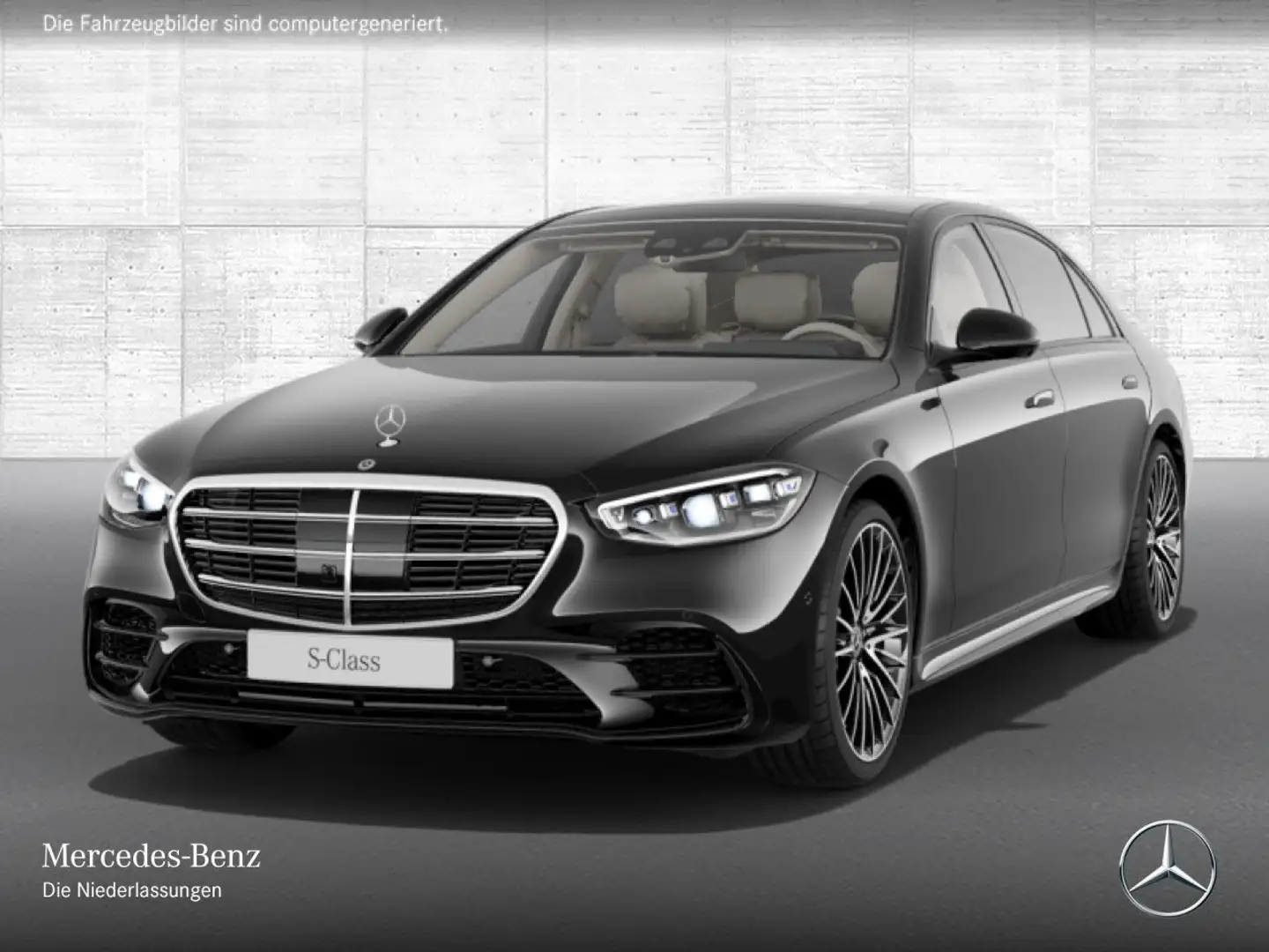 Mercedes-Benz S 450 d L 4M AMG+NIGHT+PANO+360+DIGITAL-L+STHZG Schwarz - 2