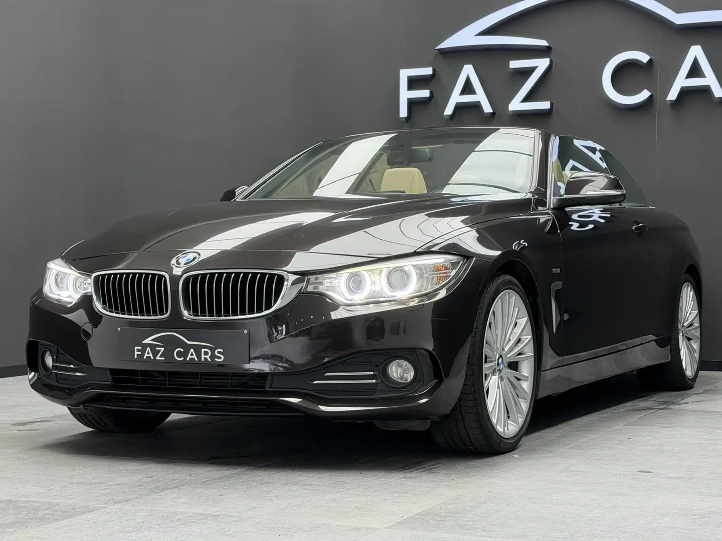 BMW 420 d Cabrio Aut. Luxury Line * XENON + CUIR + GPS * Marrone - 2
