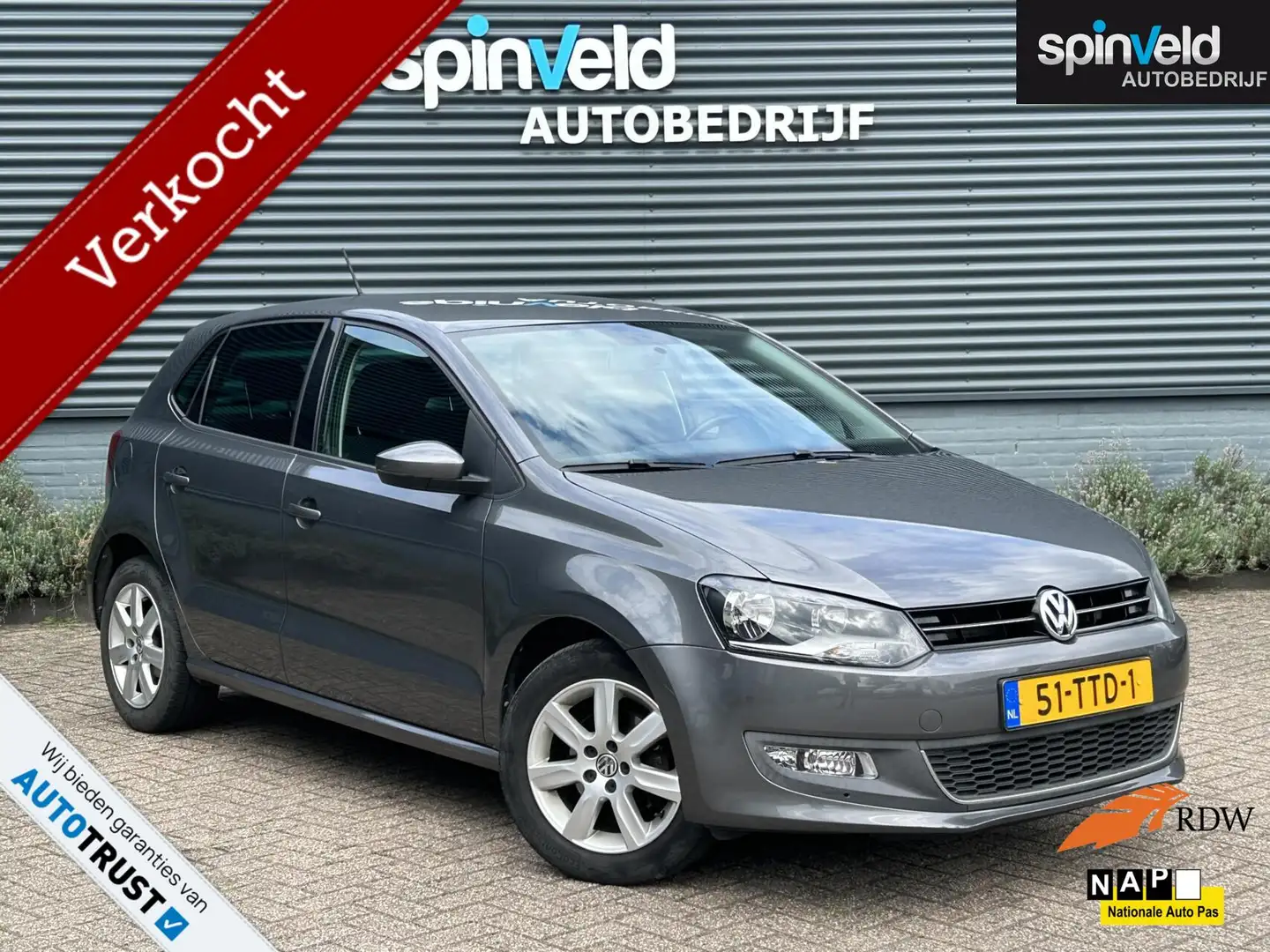 Volkswagen Polo 1.2 TSI Highline BJ’12 NAP NL DEALER OND. Gri - 1