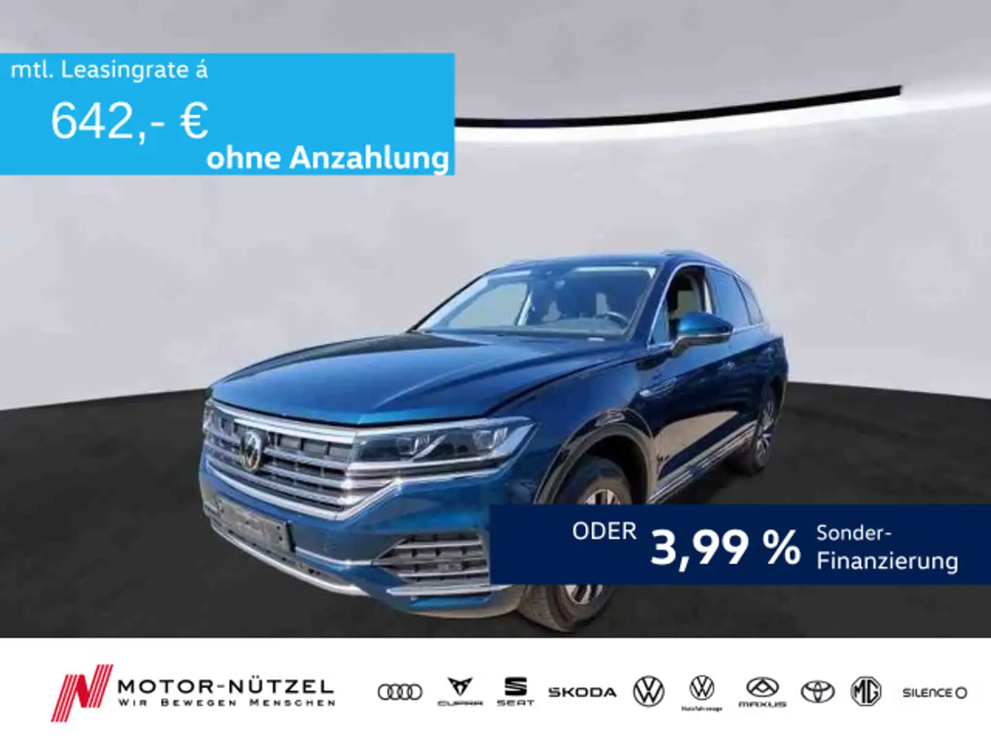 Volkswagen Touareg 3.0 TDI 4M ELEGANCE MATRIX+NAVI+AHK+PANO Blau - 1