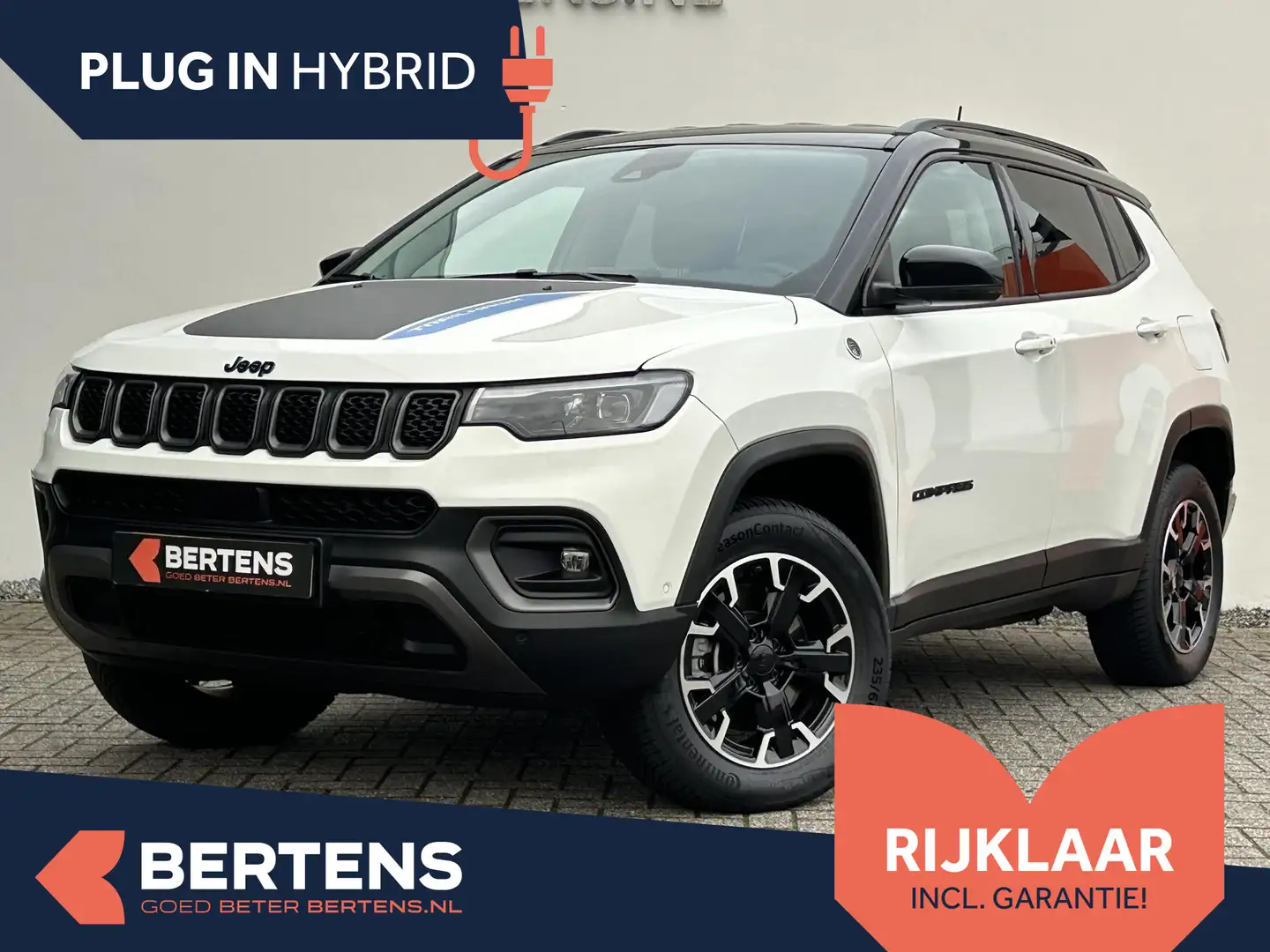 Jeep Compass 4x4 240 Plug-in Hybrid Trailhawk | Lederen bekledi Blanc - 1