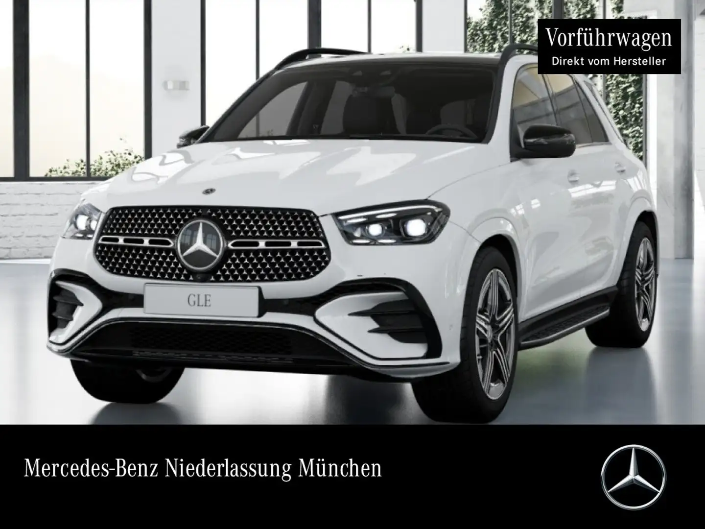 Mercedes-Benz GLE 450 d 4M AMG+NIGHT+PANO+360+AHK+MULTIBEAM+SPUR Weiß - 1