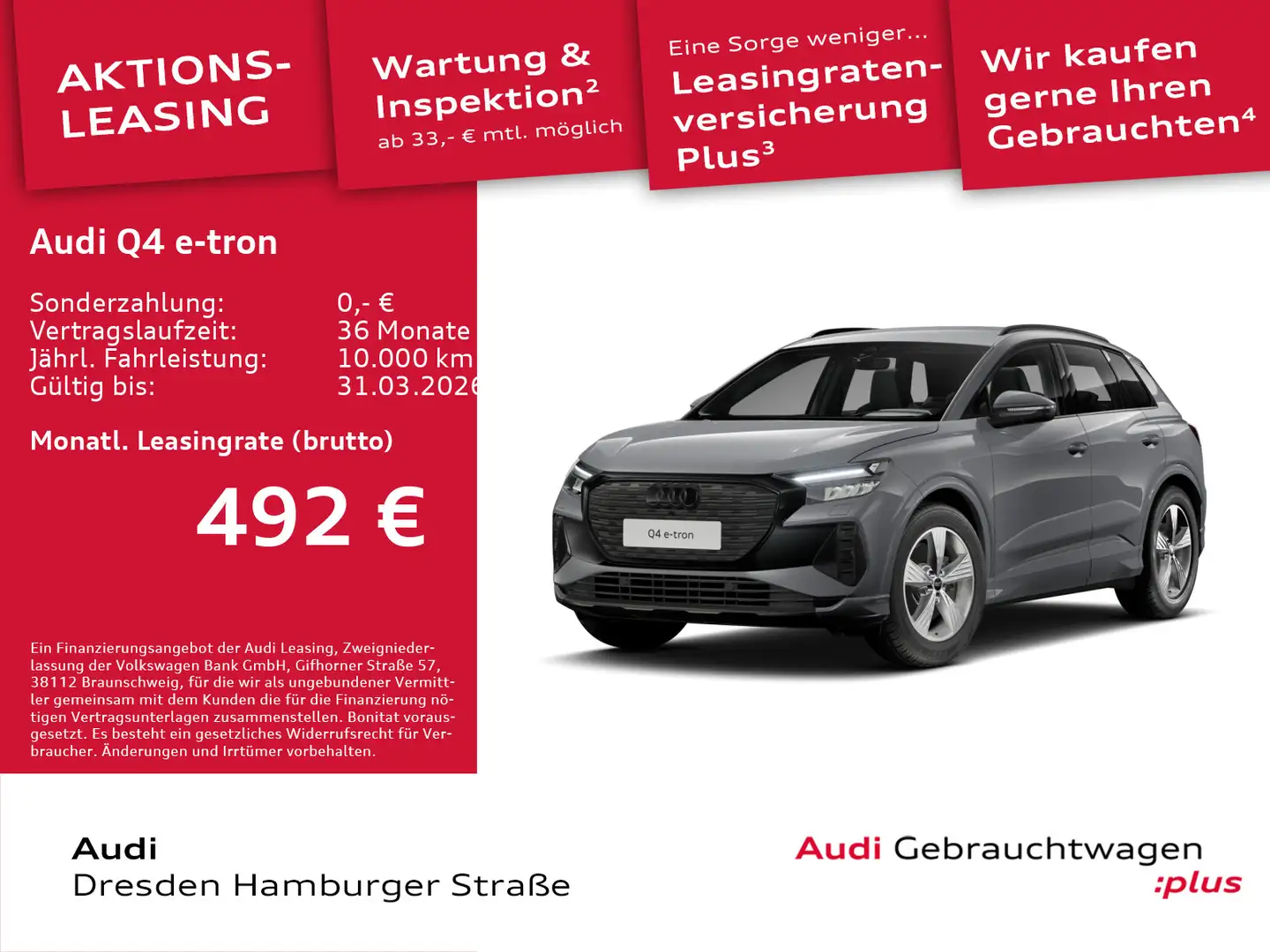 Audi Q4 e-tron 55 quattro 250 kW Head-up Grau - 1