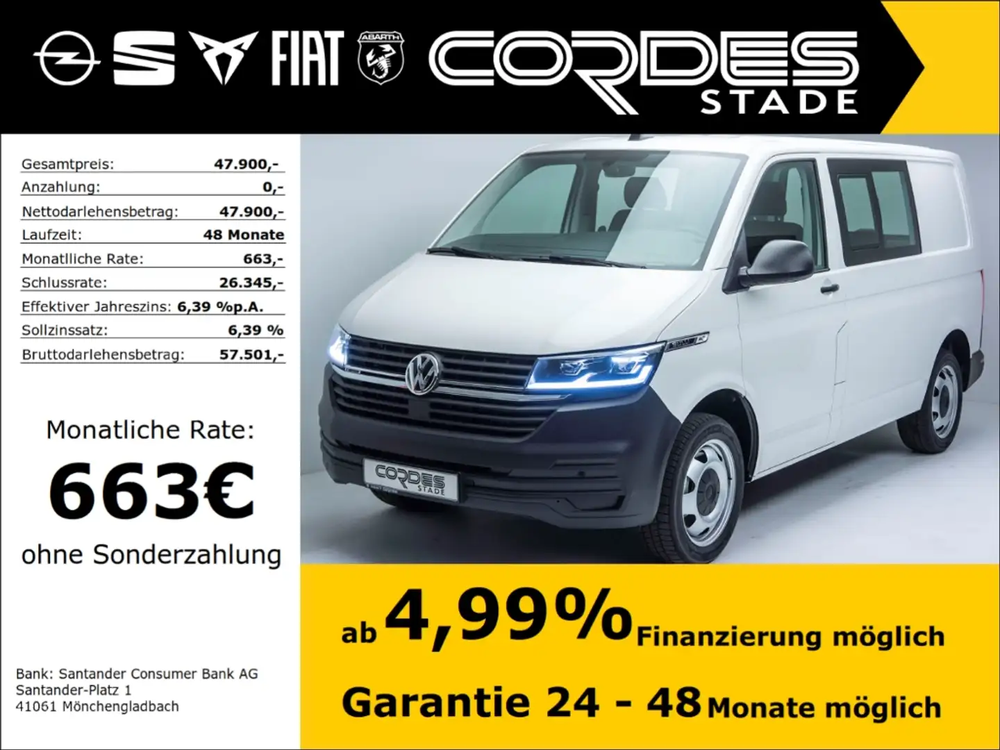 Volkswagen Transporter T6.1 Kasten 4MOTION 2.0 TDI Kamera Navi (12) Alb - 1