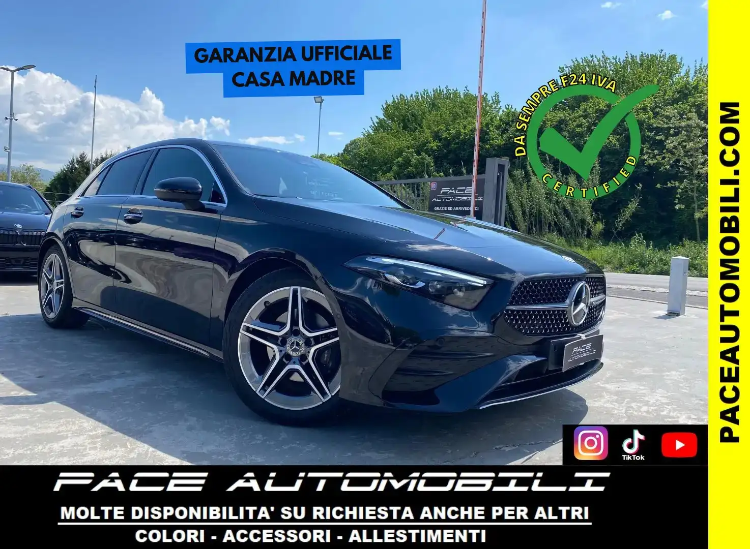 Mercedes-Benz A 200 D AMG PREMIUM NAVI 18" KAMERA 64 COLORI LED PDC Noir - 1