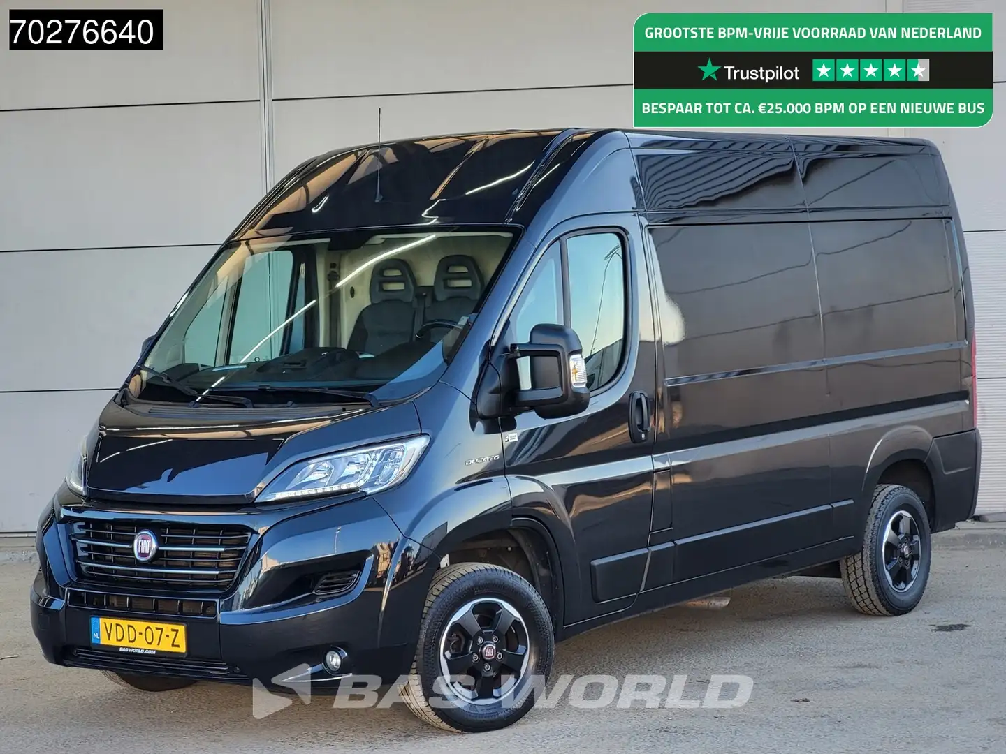 Fiat Ducato 130pk L2H2 LED Navi Camera Airco Cruise L2 11m3 Ai Zwart - 1