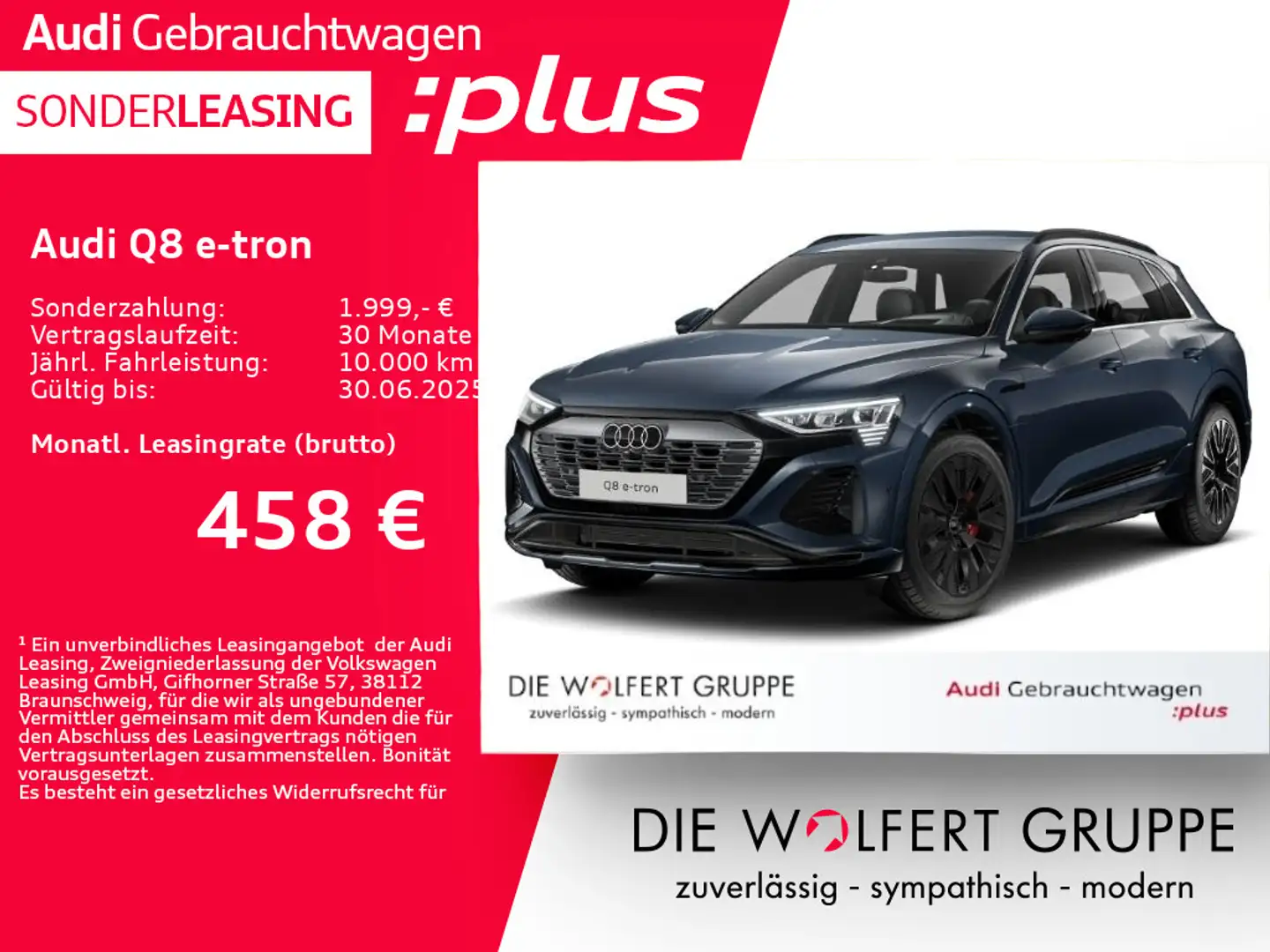 Audi Q8 e-tron S line 55 quattro ACC*360°*HUD Blau - 1