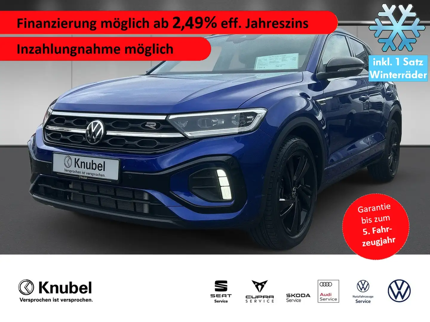 Volkswagen T-Roc R-Line 1.5 TSI DSG LED+ Navi Standhzg. ACC Massage Blau - 1