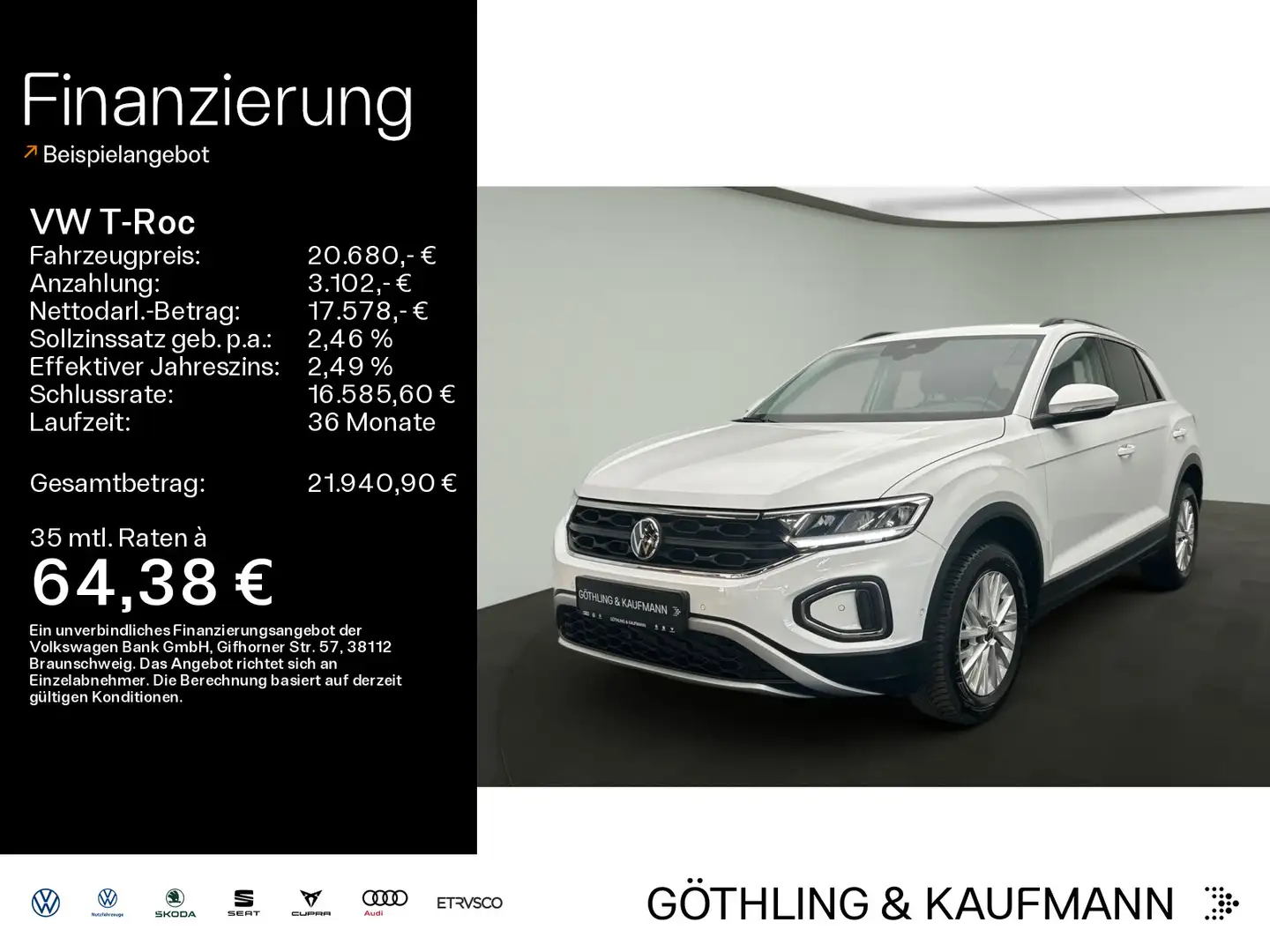 Volkswagen T-Roc Life 1.0 TSI *NAVI*SHZ*LED*VIRTUAL*SHZ* Blanc - 1