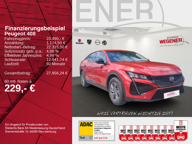 Peugeot 408 Allure Pack PureTech 130 EAT8 CAM*Navi*Totw. — photo 2