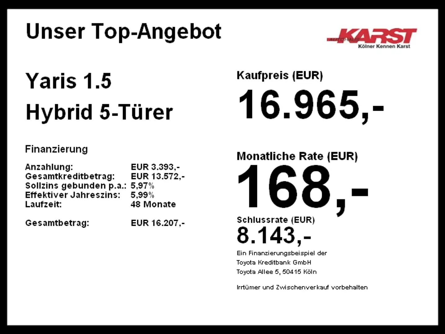 Toyota Yaris 1.5 Hybrid Carplay*LED*Automatik* Zwart - 2
