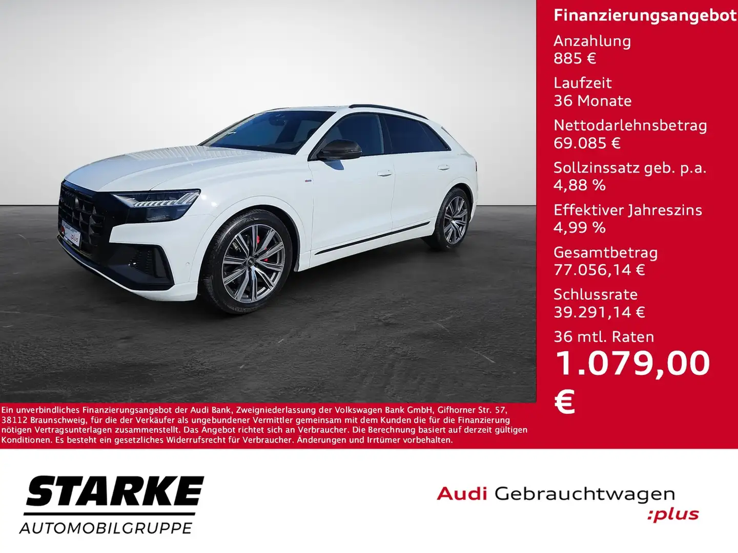 Audi Q8 50 TDI tiptronic quattro Competition plus NaviP... Weiß - 1