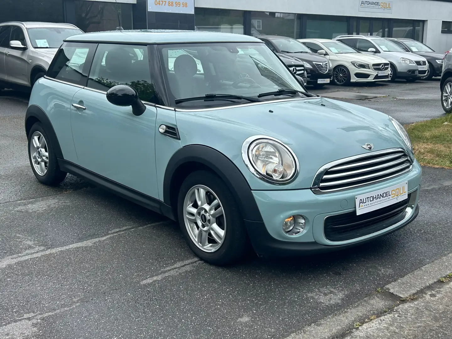 MINI One 1.6i, 2013, 82595km, Navi, PDC, Airco, 1j Garantie Blauw - 2
