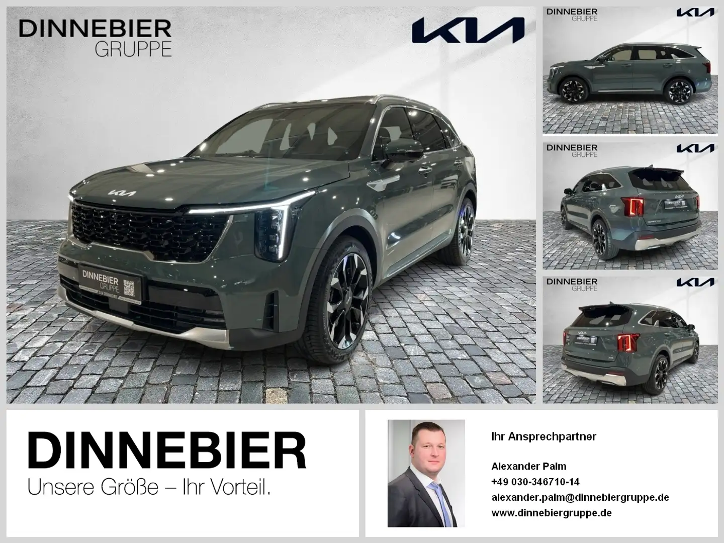 Kia Sorento PLATINUM 2.2 AWD GD+360°+SHZ 360-CAM ACC Verde - 1