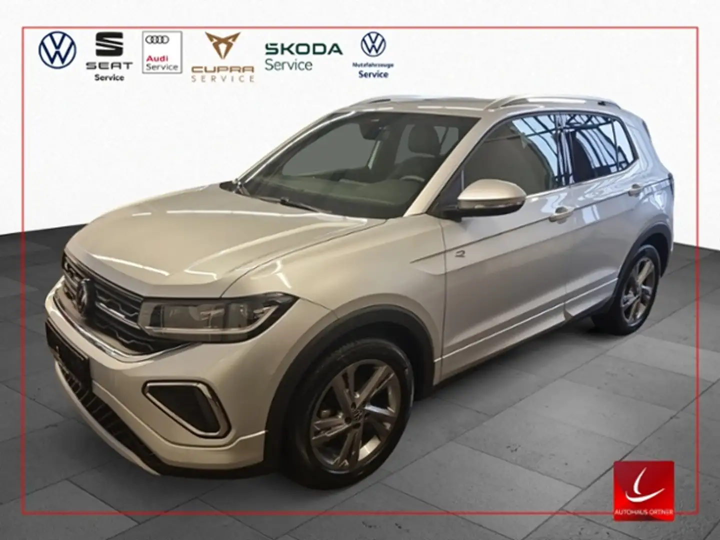 Volkswagen T-Cross 1.0 TSI R-LINE KAMERA NAVI AHK KLIMA LED-MATRIX S Plateado - 1