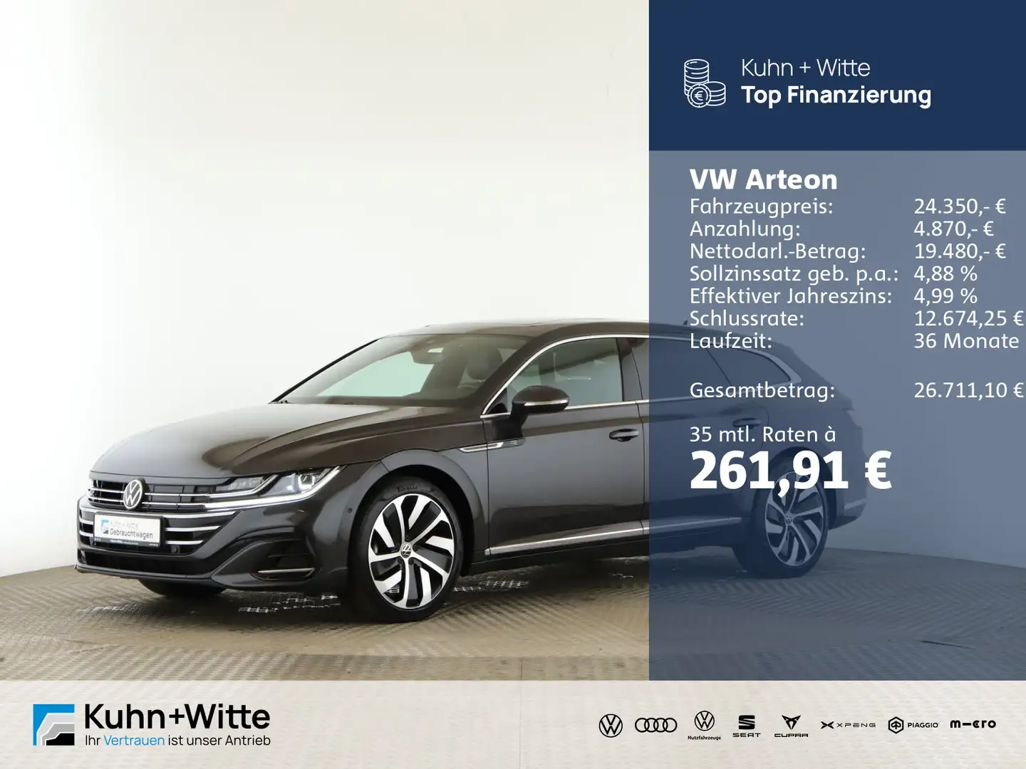 Volkswagen Arteon Arteon SB 1.4 TSIe R-Line *HYBRID*Pano*AHK*RFK*M Grigio - 1